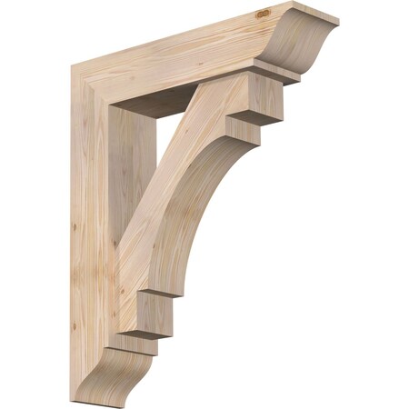 Merced Traditional Smooth Bracket W/ Offset Brace, Douglas Fir, 7 1/2W X 30D X 36H